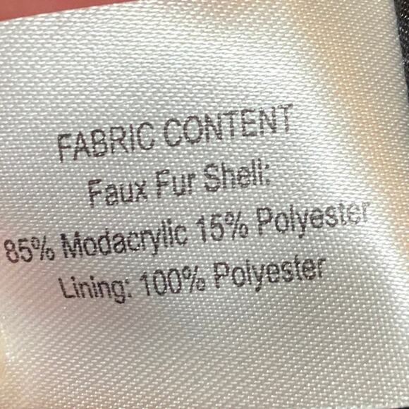 Vintage Y2k Gallery Faux Fur Coat Hooded Hook Front Pockets Black Plus Womens 3X - Picture 12 of 13